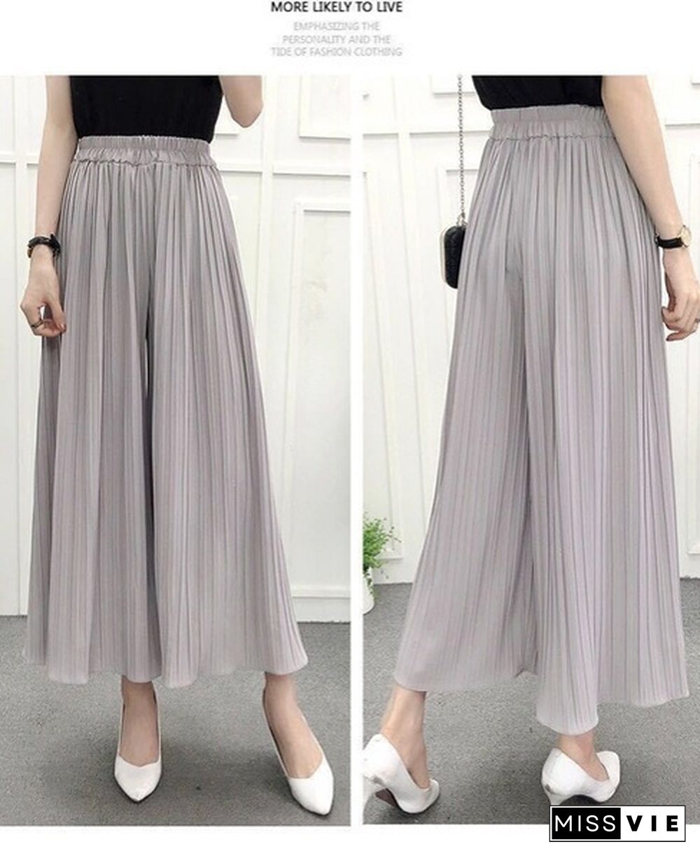 Wide Leg Pants Spring And Summer Models Modal Seven Wide Leg Pants Skirts Loose Large Size Women Home Rejection Pants Trousers