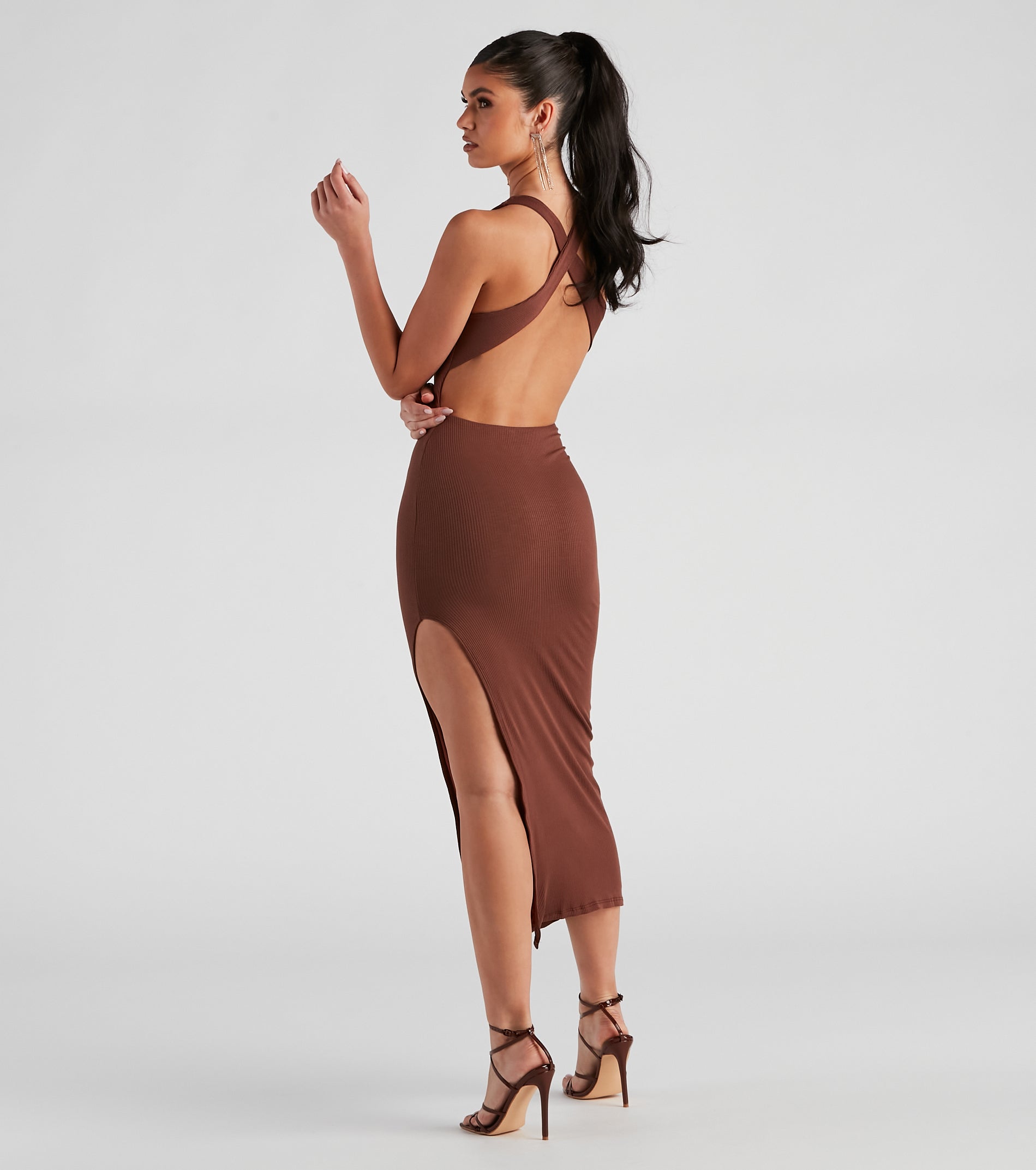 Made Your Mark X-Back Midi Dress