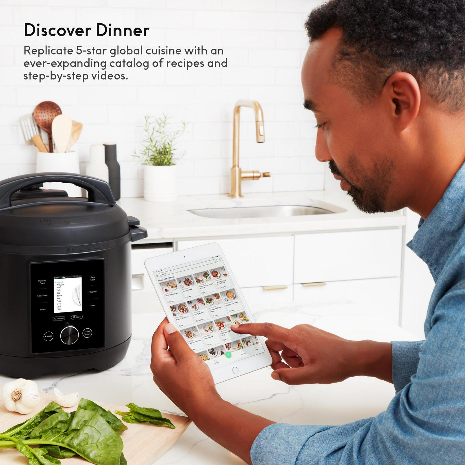 CHEF iQ Black 6 Qt Multi-Functional WIFI Smart Pressure Cooker