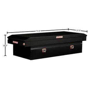 Weather Guard 72 in. Gloss Black Steel Full Size Crossbed Truck Tool Box 116-5-03