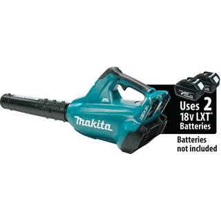 Makita 120 MPH 473 CFM 18-Volt X2 (36-Volt) LXT Lithium-Ion Cordless Brushless Leaf Blower with Bonus Flat End Nozzle XBU02Z-197889-6