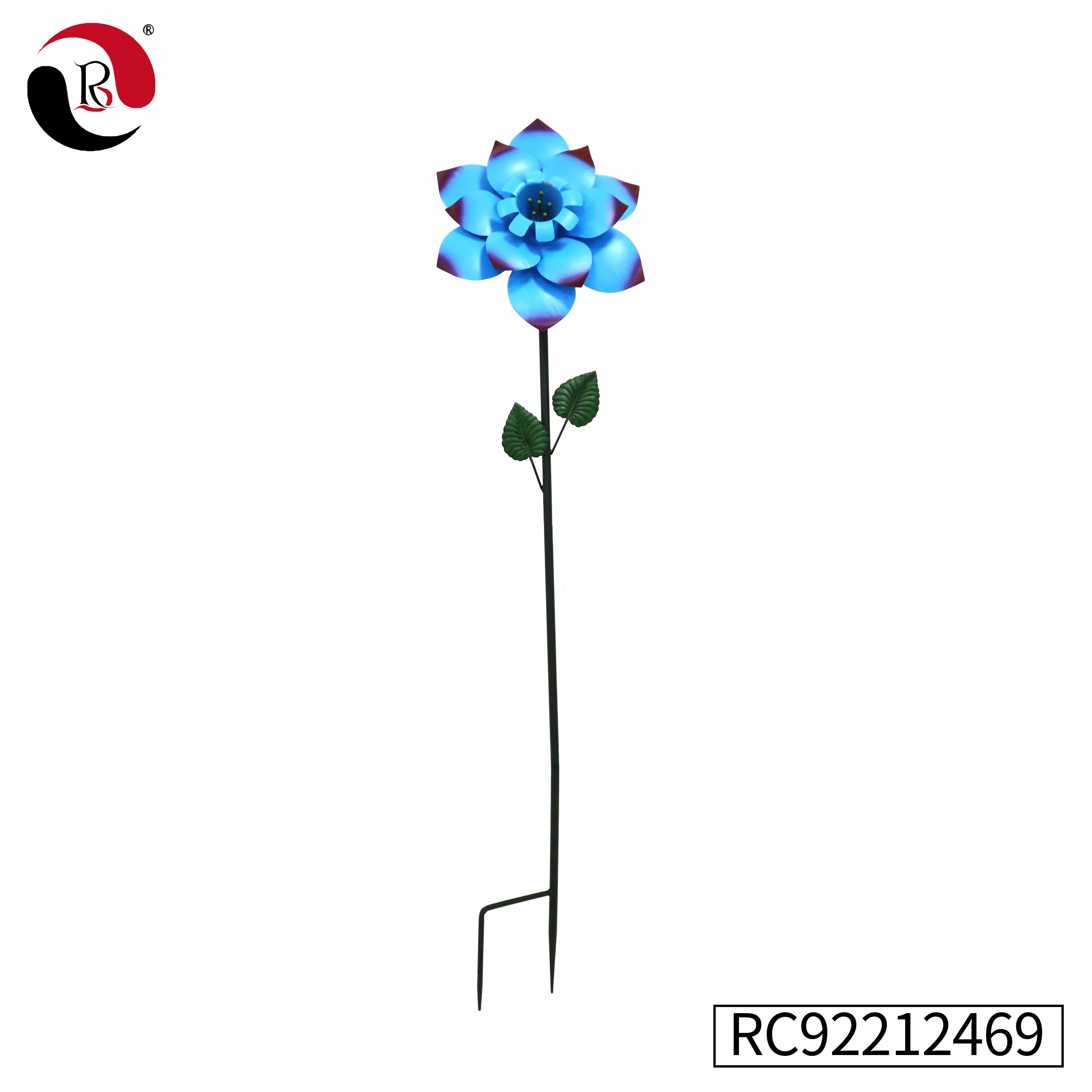 Flower Garden Stakes Yard Decor Metal Garden Supplies Garden Decorative Flower Metal Ornaments