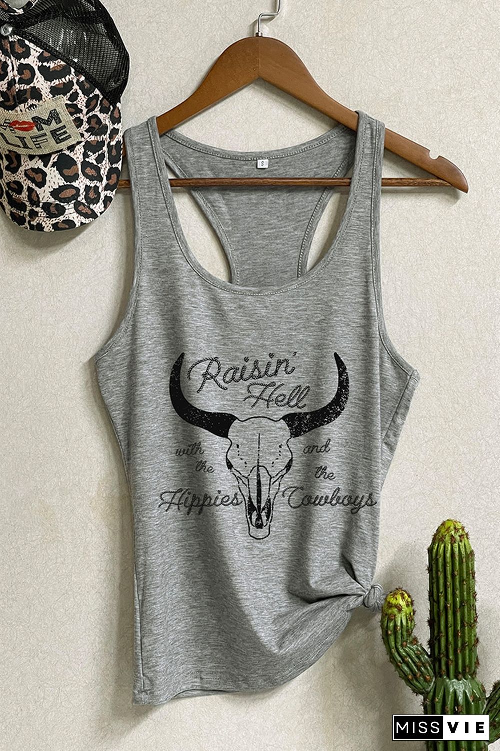 Raising hell with the hippies and the cowboys Tank Top Wholesale