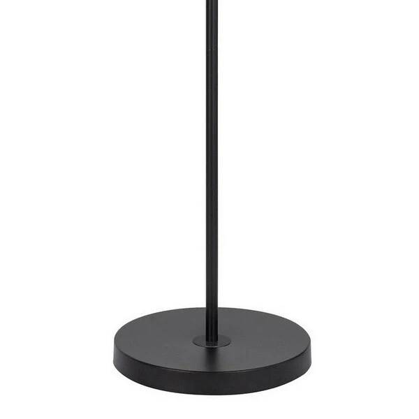 63 Inch Metal Lamp， Downbridge Adjustable Bamboo Shade， Brown， Black - 62.5 H x 10 W x 18.63 L Inches