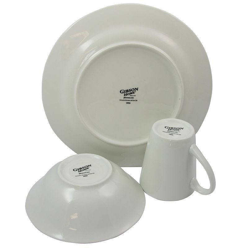 Gibson Home Noble Court Fine Ceramic 12 Piece Dinnerware Set