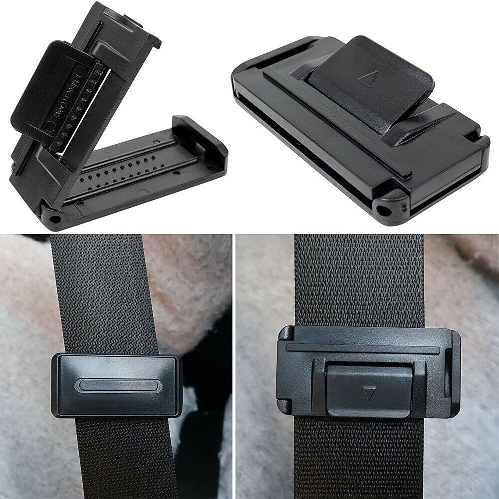 1 Pair Car Seat Belt Stopper Buckle Improves Comfort Safety Adjuster Clip