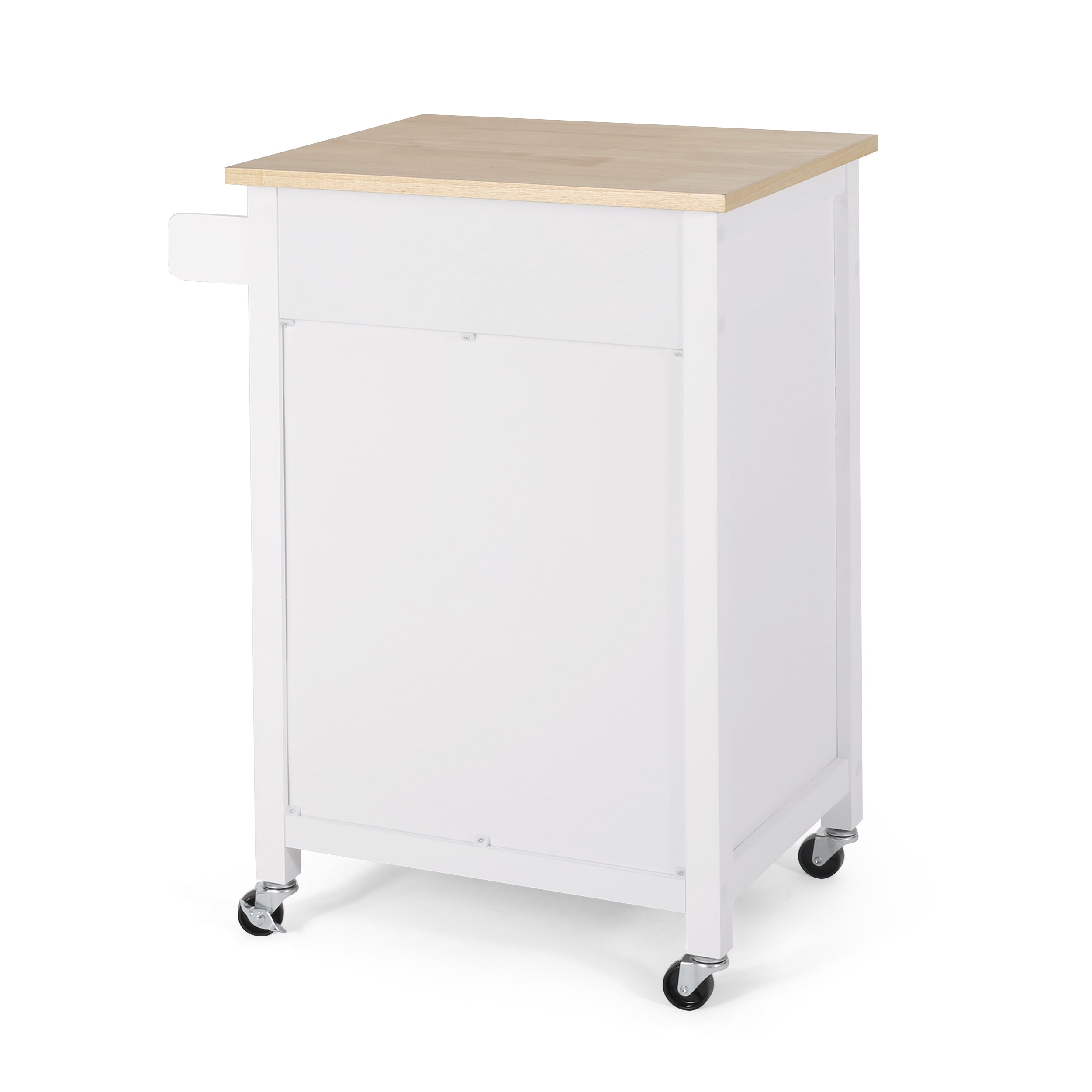 Medway Contemporary Glass Paneled Kitchen Cart