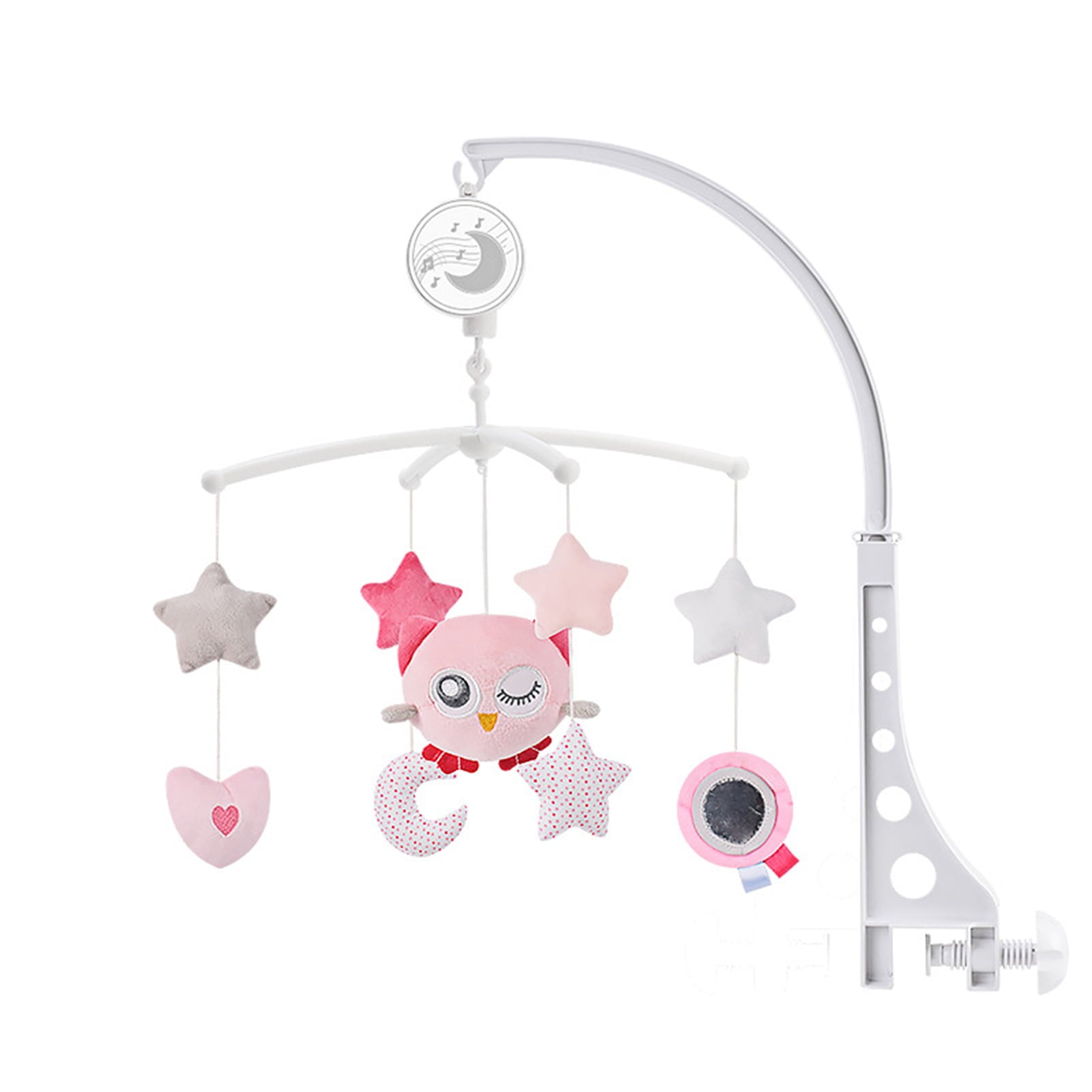 Walmeck Musical Baby Crib Mobile with Hanging Rotating Toys Infant Bed Decoration for Baby Boys Girls