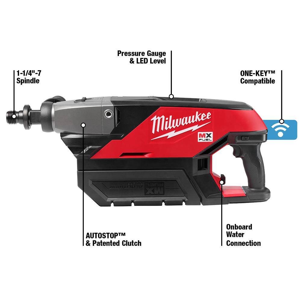 MW MX FUEL Lithium-Ion Cordless Handheld Core Drill Kit with 2 Batteries and Charger MXF301-2CP