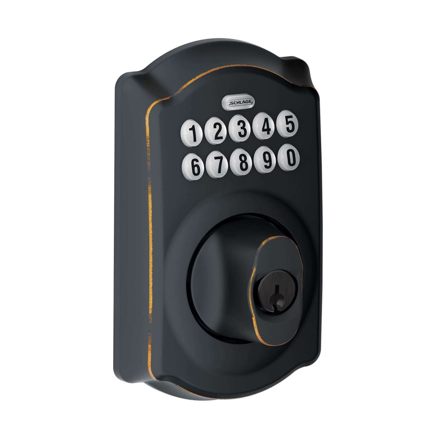 Schlage Aged Bronze Steel Electronic Deadbolt