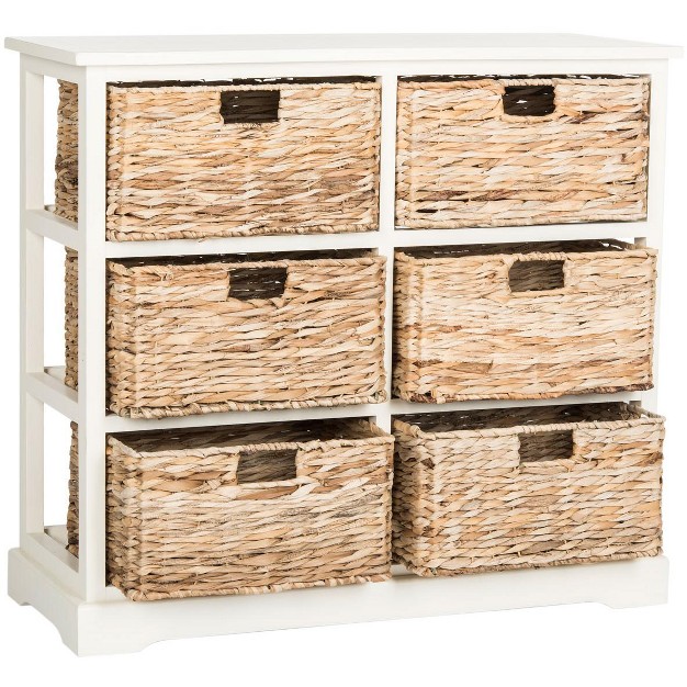 Keenan 6 Wicker Basket Storage Chest Safavieh