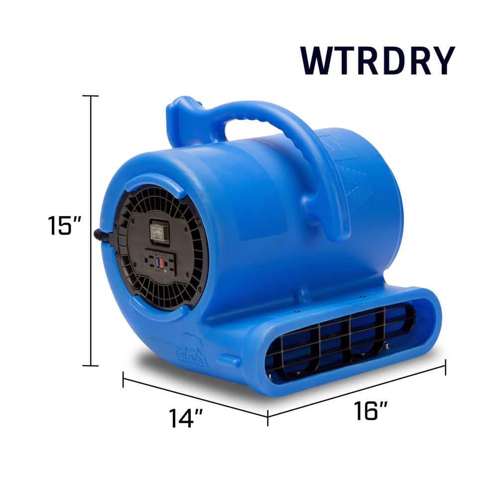 BAir 13 HP Air Mover for Water Damage Restoration Carpet Dryer Janitorial Floor Blower Fan in Blue