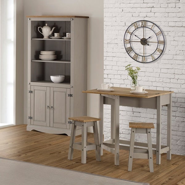 Wood Set of 2 Kitchen Stools Corona Collection | Furniture Dash