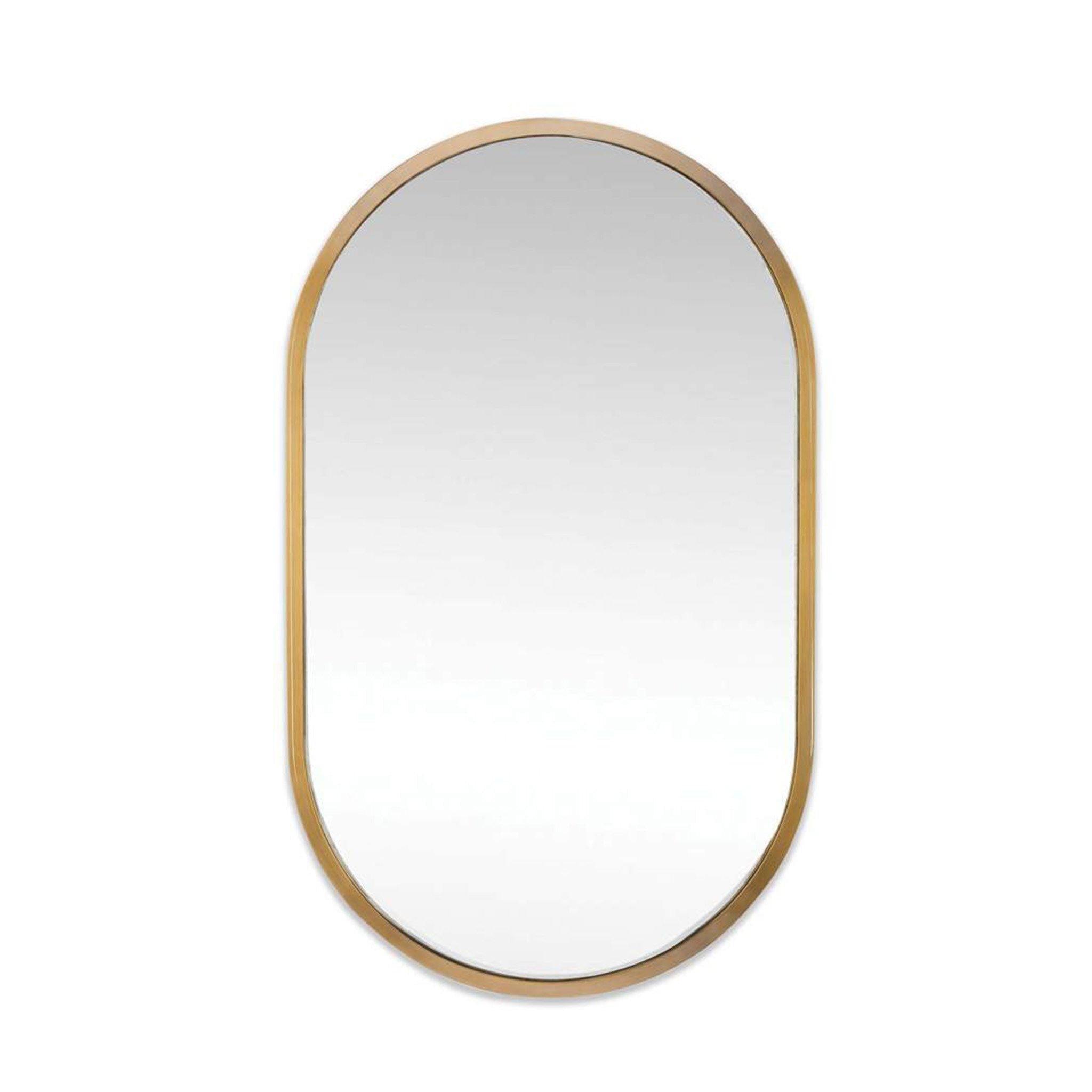 Canal Mirror, Natural Brass