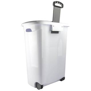 Sterilite White Laundry Hamper With Lift-Top Wheels And Pull Handle (6 Pack) 6 x 12228003