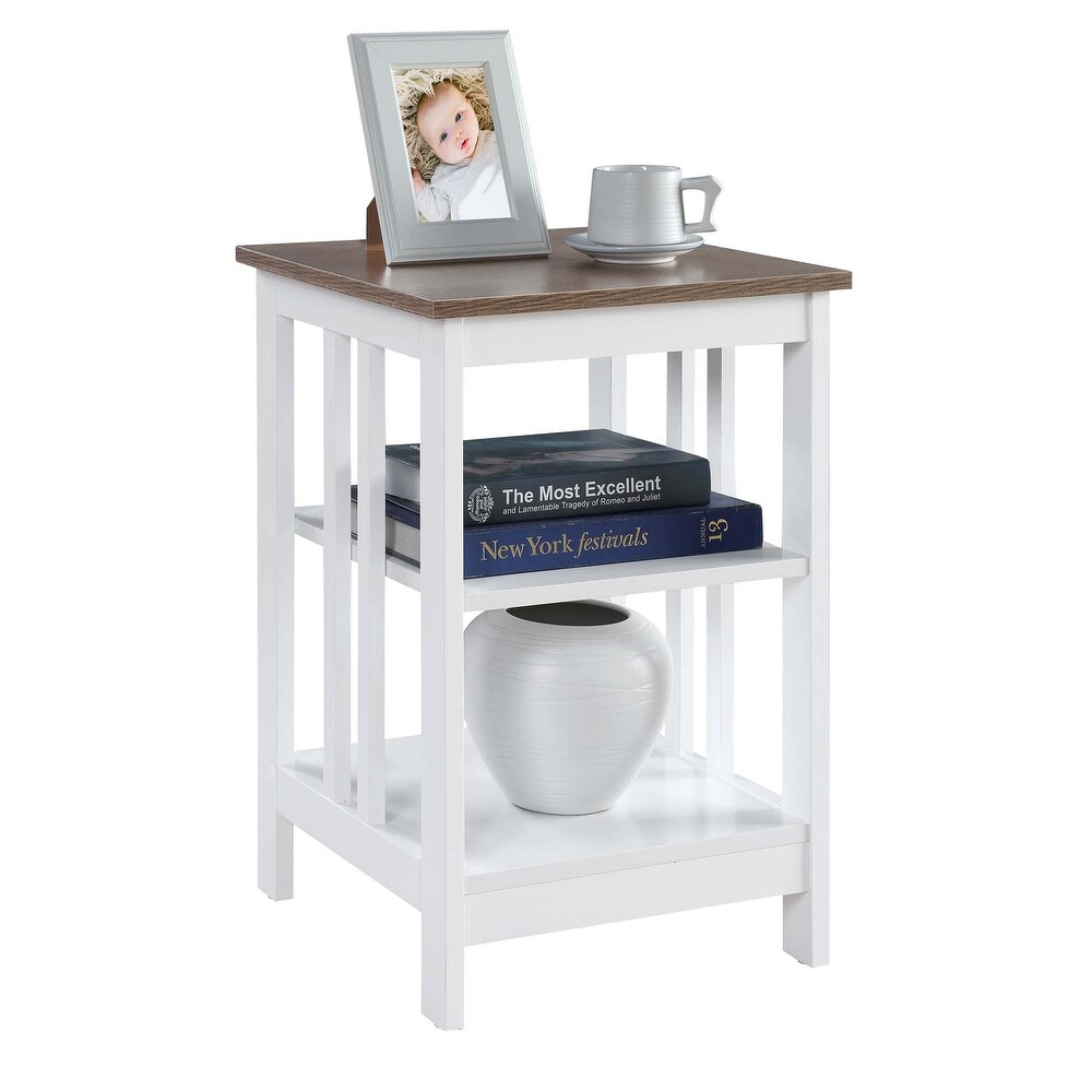 Convenience Concepts Mission End Table with Shelves