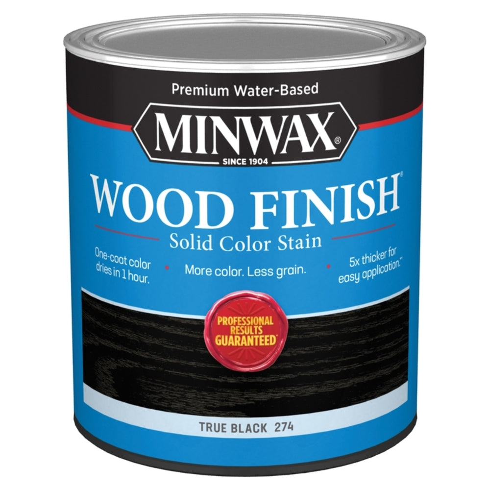 WOOD STAIN TRUE BLK 1QT