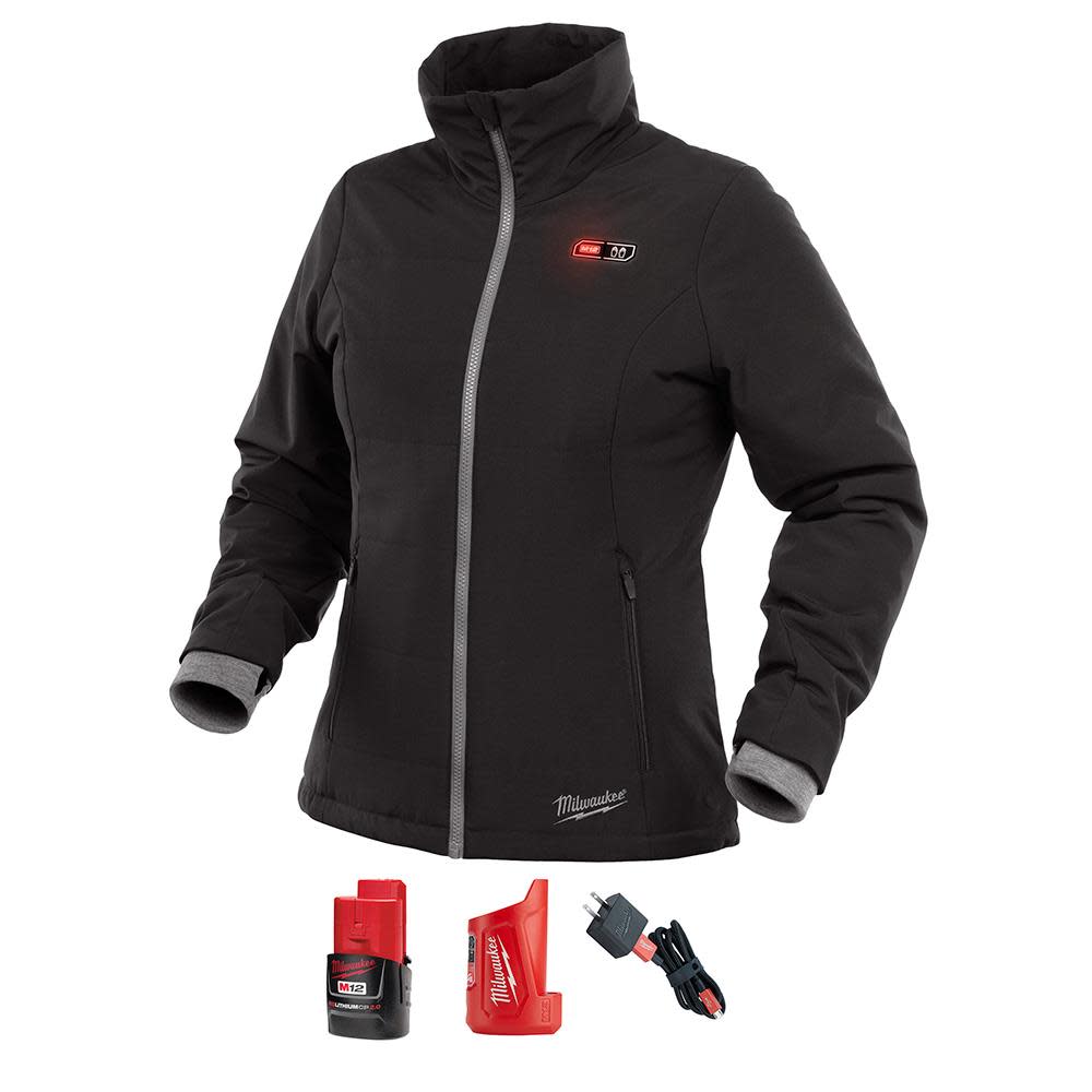 Milwaukee M12 Womens Heated Softshell Jacket Kit Large Black ;