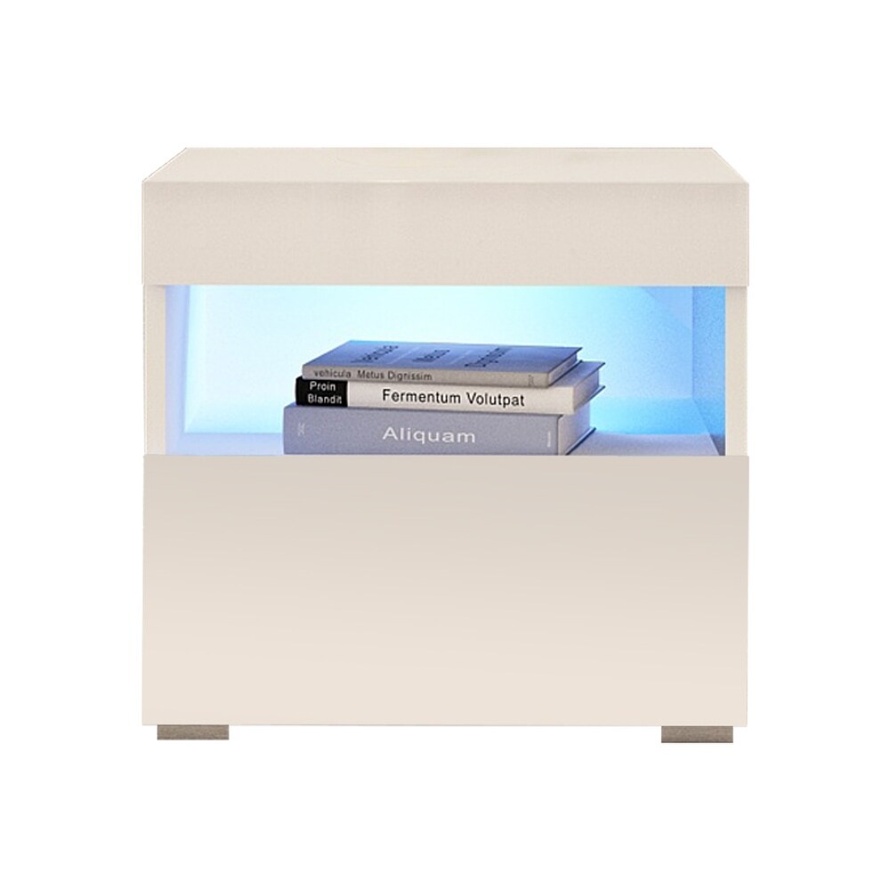 Strick   Bolton Cyrena High gloss Nightstand with LED Lights