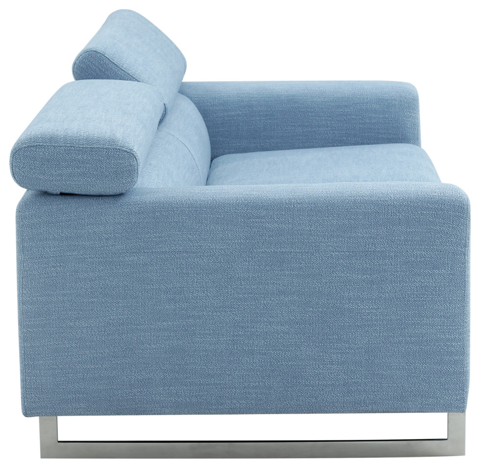 Pasargad Home Serena Modern Sofa (Blue Loveseat)   Contemporary   Sofas   by Kolibri Decor  Houzz