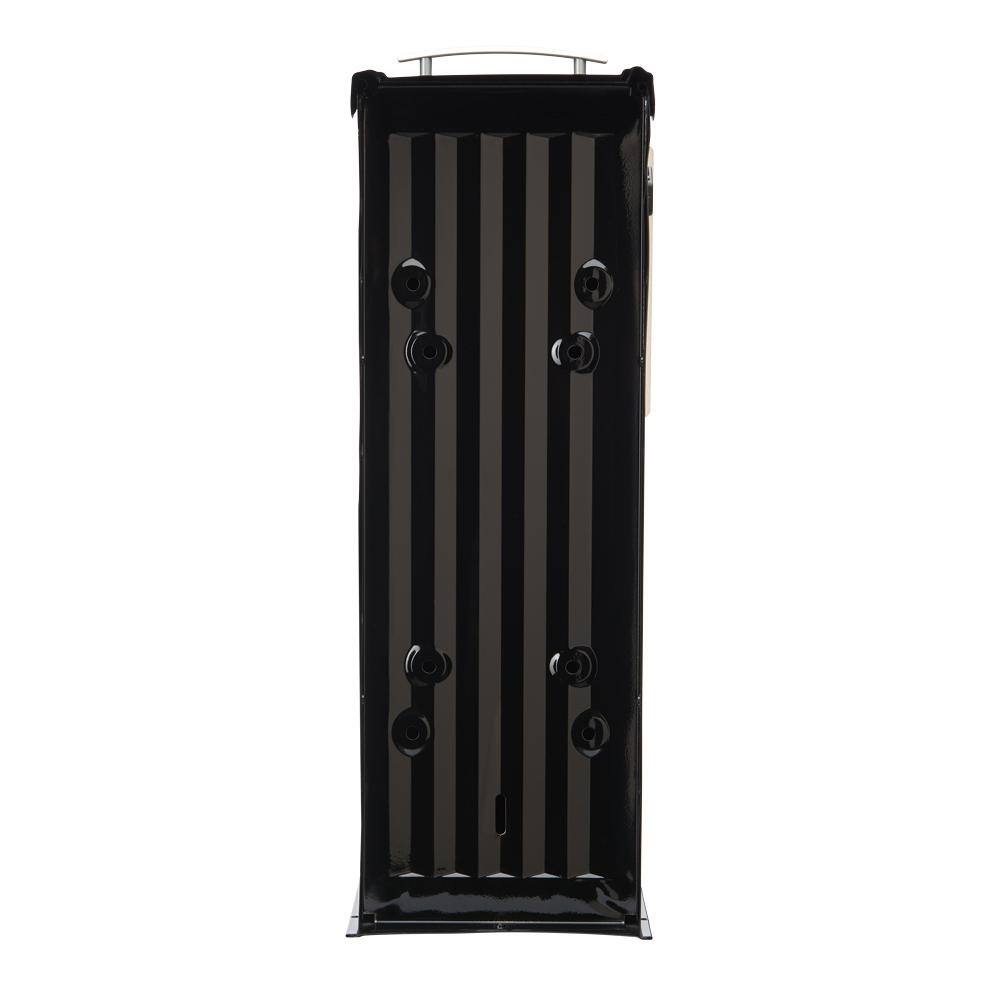 Architectural Mailboxes Franklin Black Medium Steel Post Mount Mailbox with Satin Nickel Handle FM110BAM