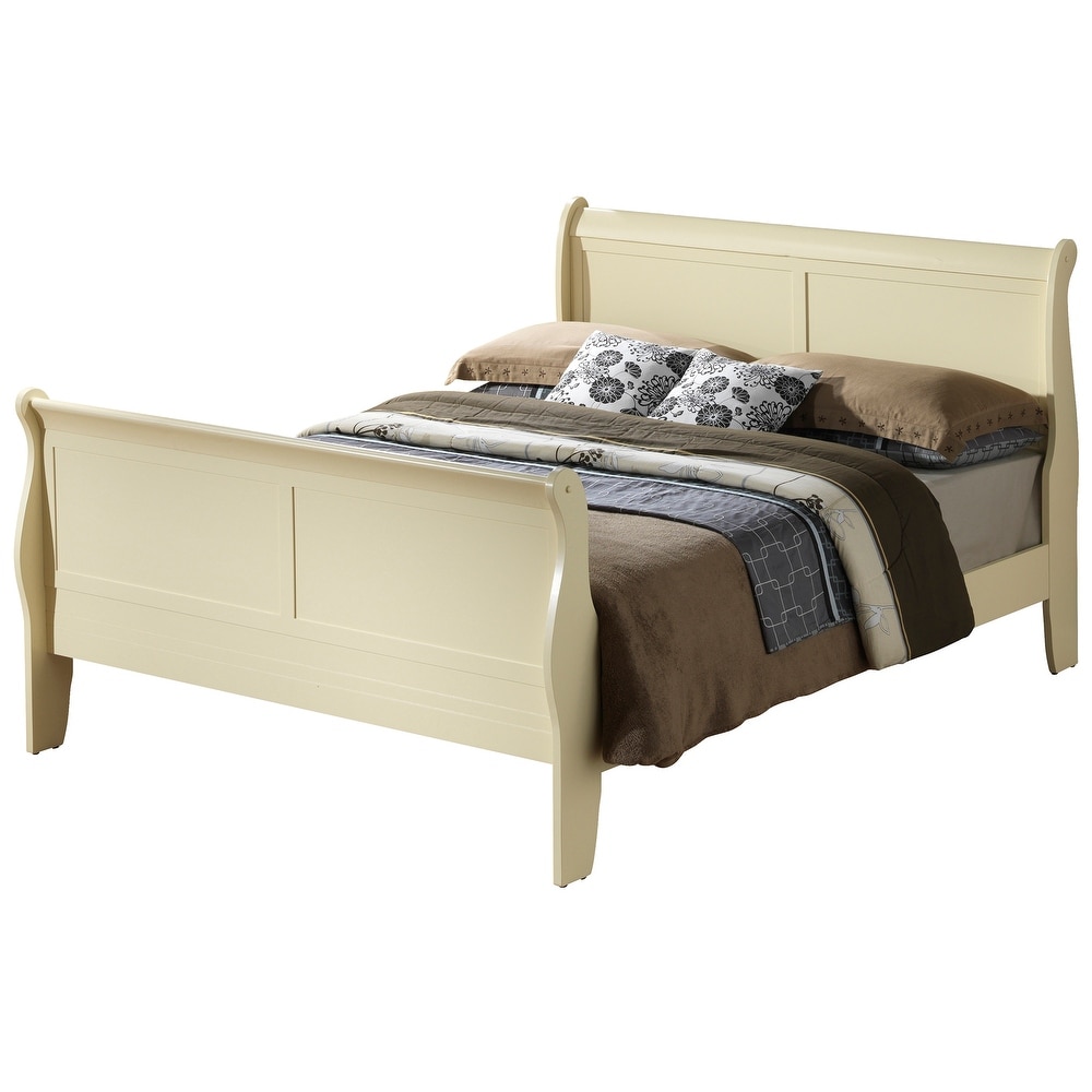 Louis Philippe Full Sleigh Bed with High Footboard