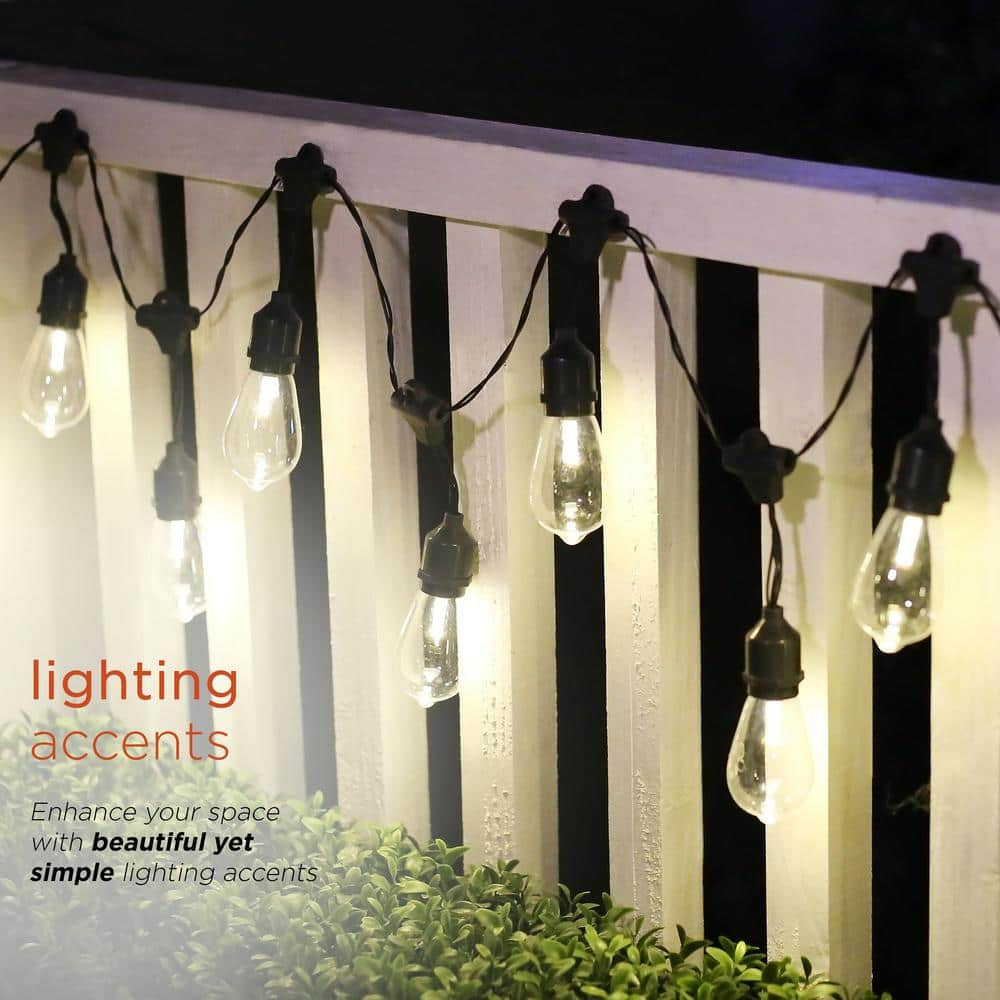 Alpine Corporation 93 in. Long 10 Edison Bulb String Lights with Timer EUT150-10-TM