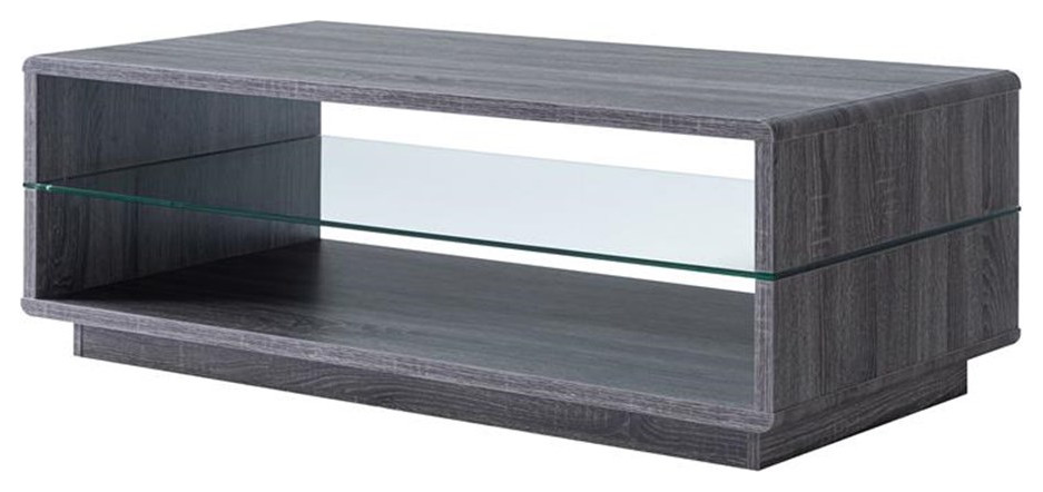 Bowery Hill 3 Piece Transitional Wood Coffee Table Set in Gray   Transitional   Coffee Table Sets   by Homesquare  Houzz