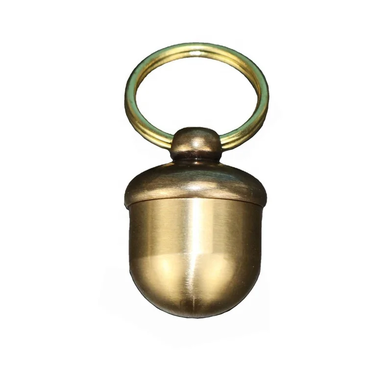 Brass Multifunctional Hanging Key Chian GIft Souvenir Accessory Moist proof Outdoor Hiking Hunting Pill Storage Box