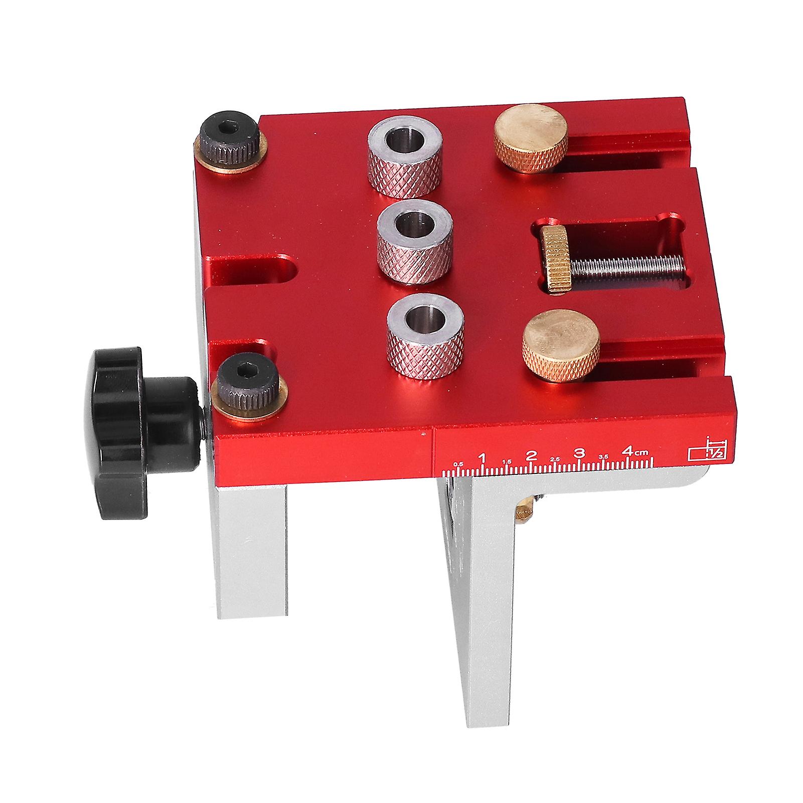 3 In 1 Drill Guide Woodworking Hole Punch Positioner Locator Jig System Kit Aluminium Alloy Woodworking Tool