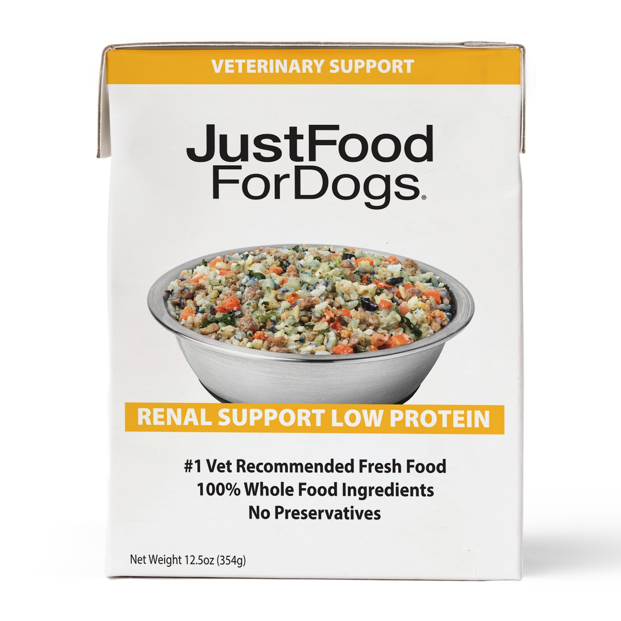 JustFoodForDogs Pantry Fresh Renal Support Low Protein Rx Support Dog Food， 12.5 oz.， Case of 12