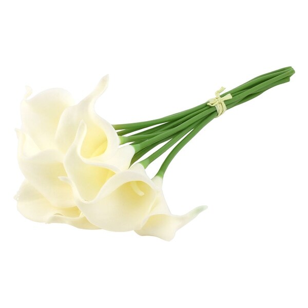 10Pcs Bridal Wedding Party Decor Calla Lily Artificial Flowers Bouquet