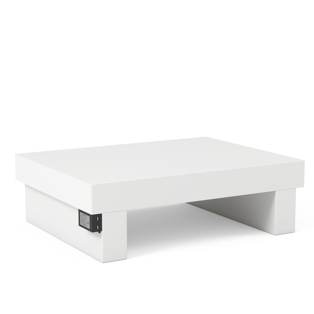 Ballingham Contemporary Wood Low Profile USB Nightstand by Strick   Bolton