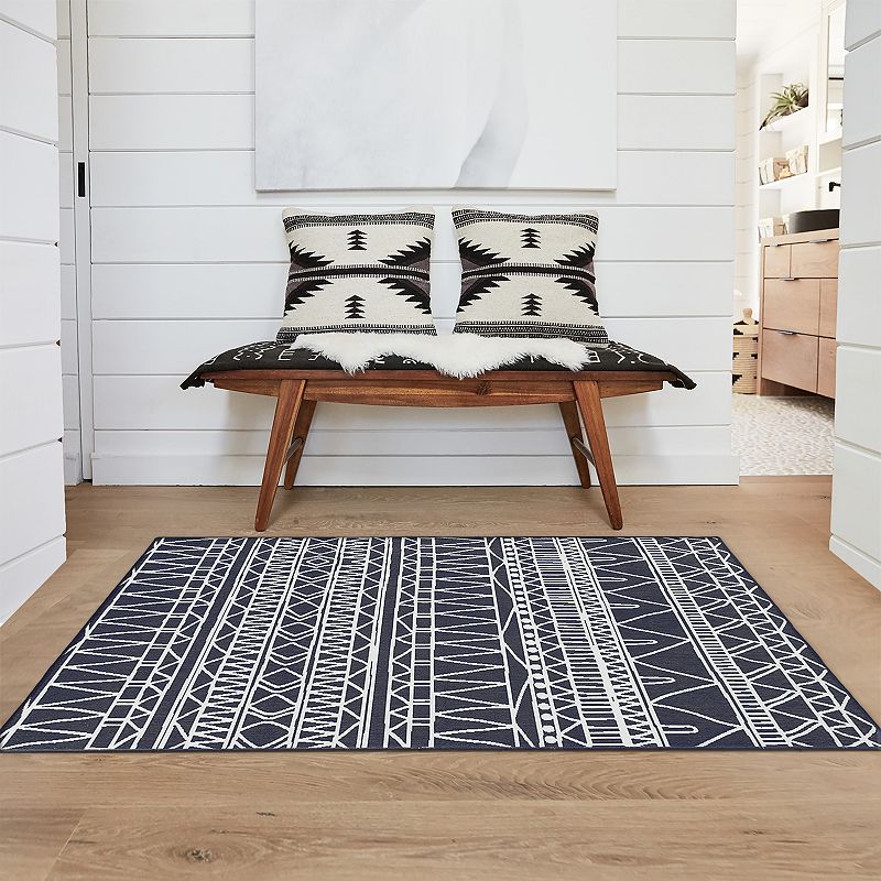 My Magic Carpet Chelsea Tribal Machine Washable Rug