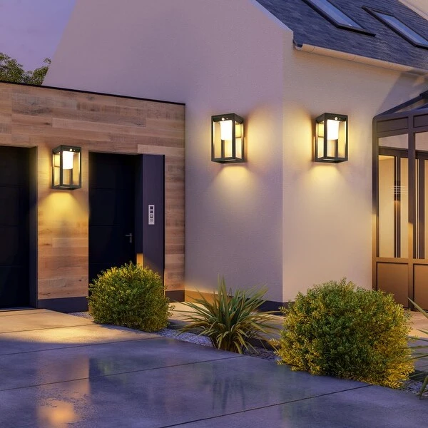 Motion Sensor Solar Outdoor Wall Lights, IP44 Waterproof for Patio, Outside, Garage, Entryway