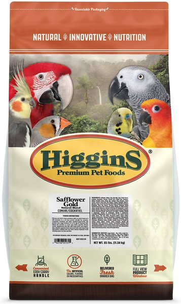 Higgins Safflower Gold Natural Mix Conure and Cockatiel Food