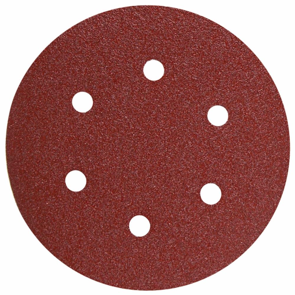 5 pc. 180 Grit 6 In. 6 Hole Hook-And-Loop Sanding Discs ;