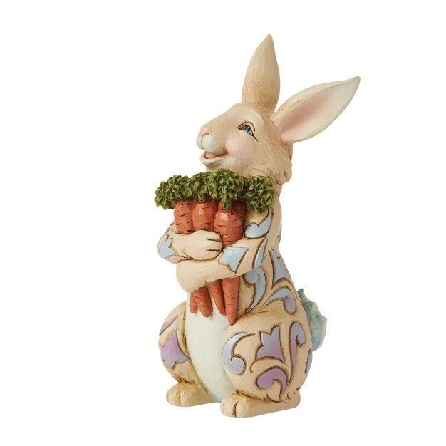 Jim Shore Simply Ear risistable One Figurine 5 5 Inches Rabbit Bunny Carrots 6014392 Polyresin Multicolored