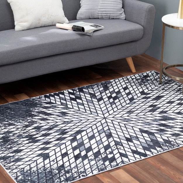 Walk On Me Faux Cowhide Astral Sequence Loomed Area Rug