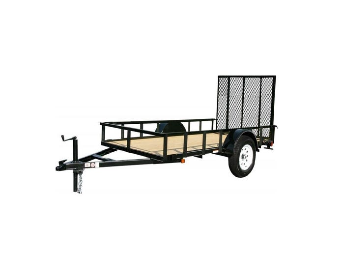 Carry-On Trailer 5.5 x 8 Wood-floor Trailer with Pipe Top - 5.5x8GWPT2K