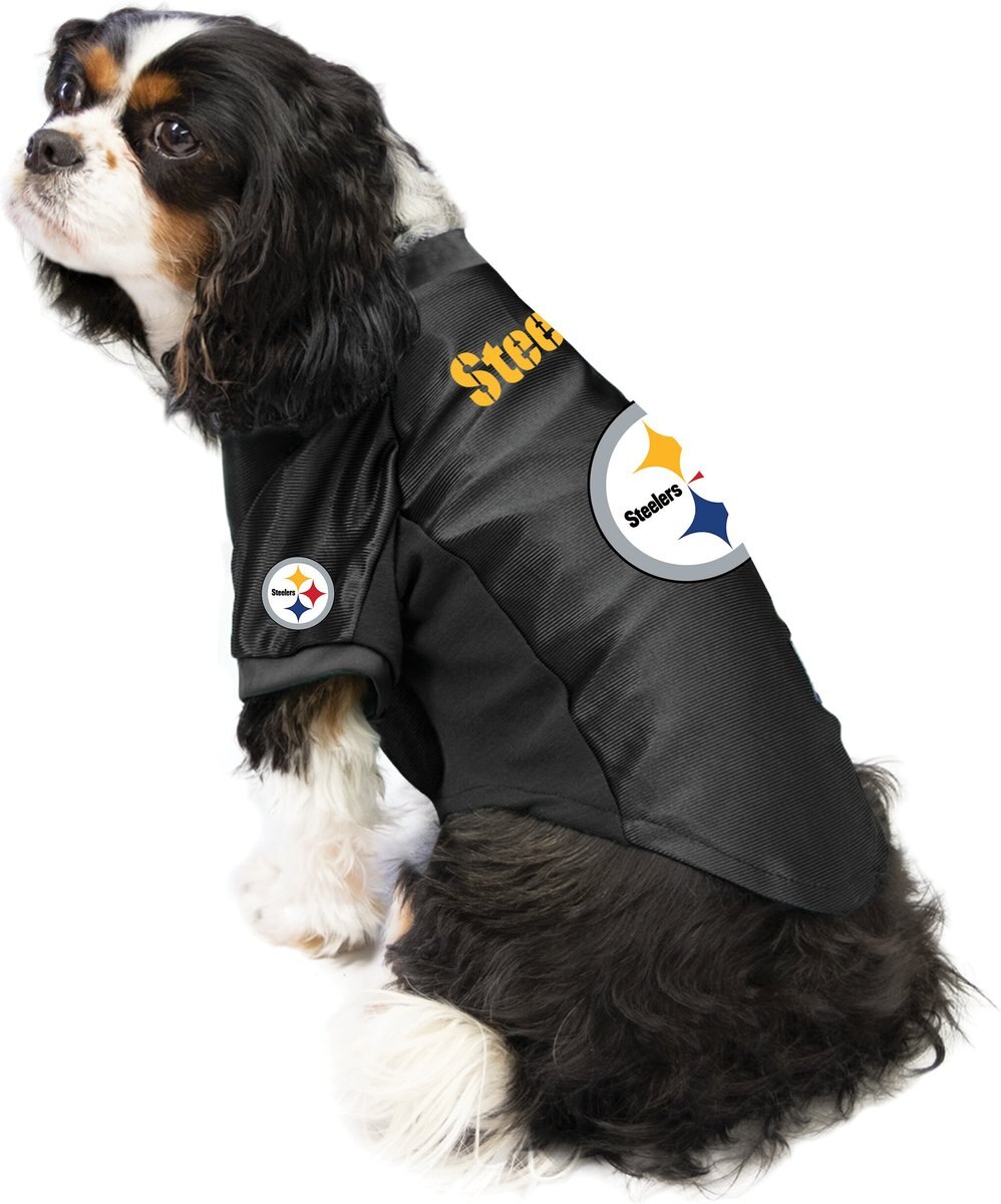 Littlearth NFL Stretch Dog and Cat Jersey， Pittsburgh Steelers