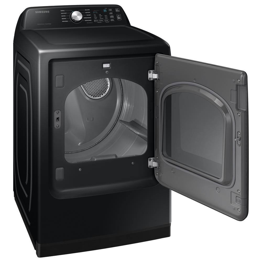  7.4 cu.ft. vented front load Smart Gas Dryer with Sensor Dry in Brushed Black DVE47CG3500V