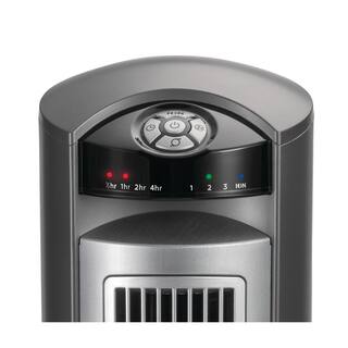 Lasko Wind Curve 42 in. 3-Speed Oscillating Platinum Tower Fan with Fresh Air Ionizer and Remote Control 2551