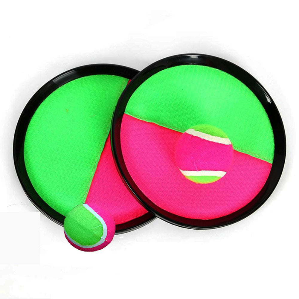 Auchen Toss and Catch Ball Game with Disc Paddles， Paddle Tennis Toy With tow ball Throwing Sport Toy， Geat famaily game in Indoor Or Outdoor Beach， Lawn or Backyard