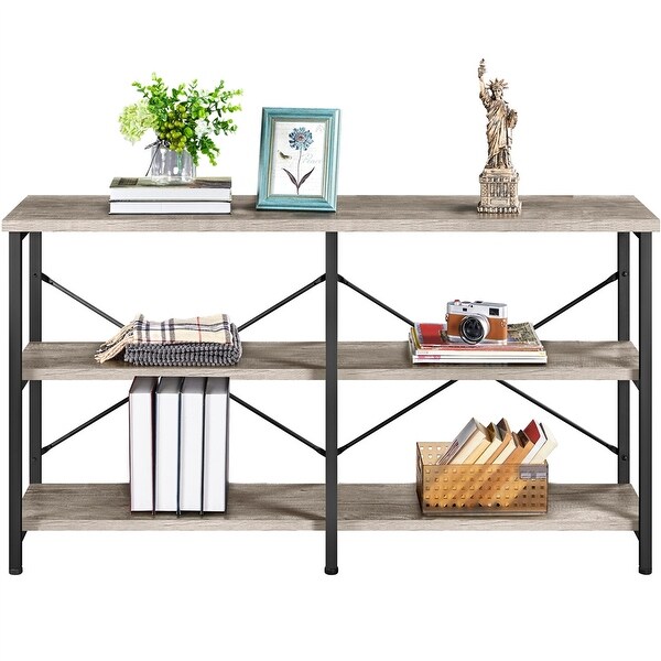 Yaheetech 3 Tiers Industrial Sofa Table Metal Frame Console Table