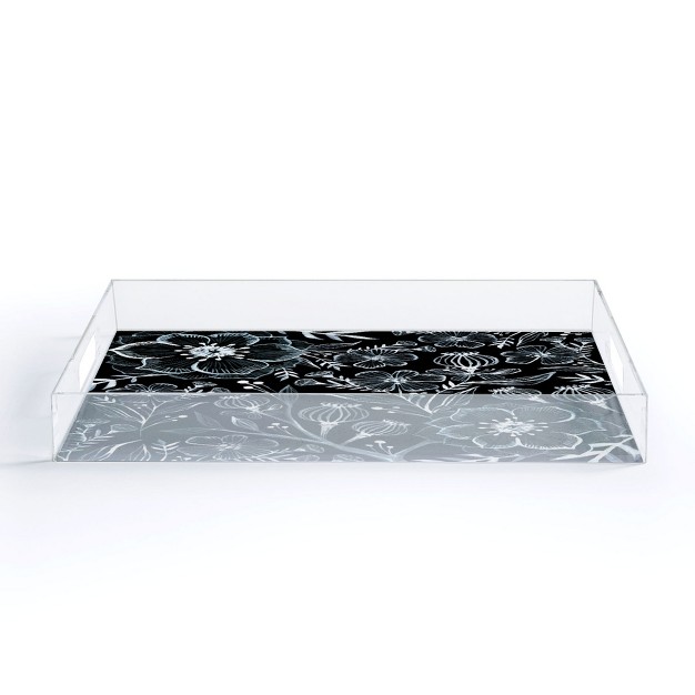 Stephanie Corfee Black And White Botanika Acrylic Tray Deny Designs