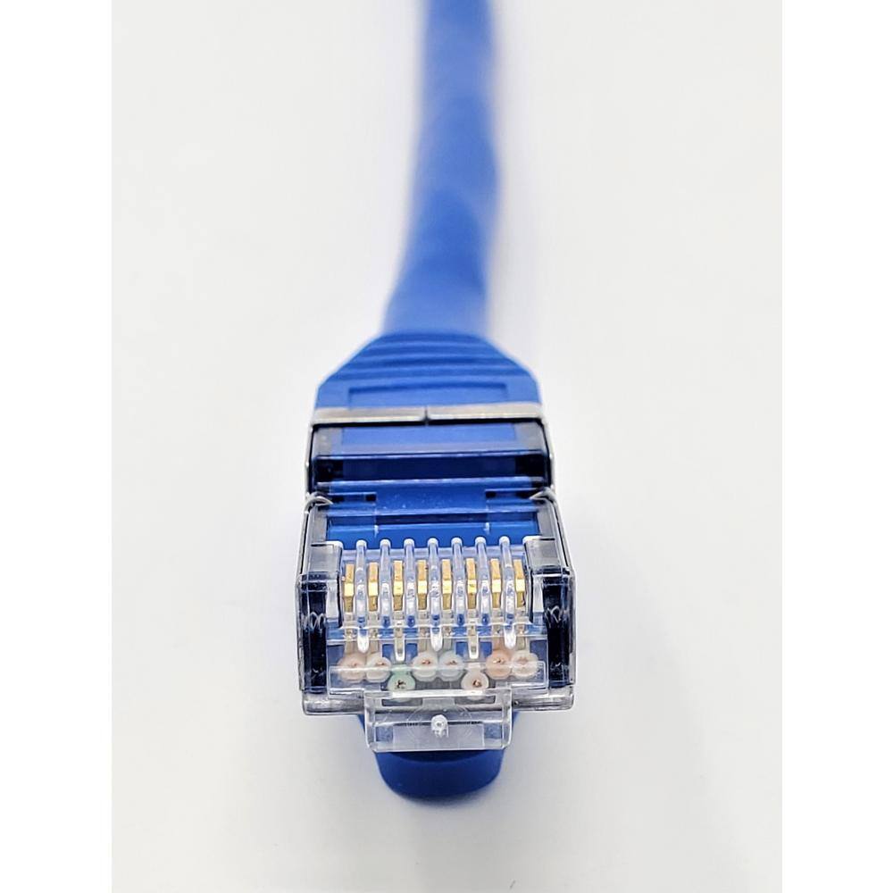 Micro Connectors Inc 1 ft. CAT 7 SFTP Double Shielded RJ45 Snagless Ethernet Cable Blue (5-Pack) E11-001BL-5