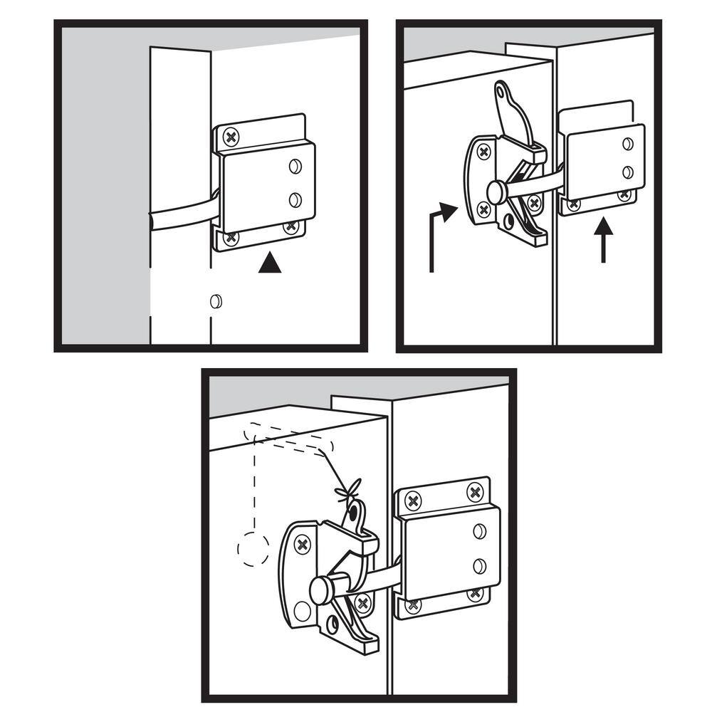 Everbilt Black Self-Adjusting Gate Latch 18591