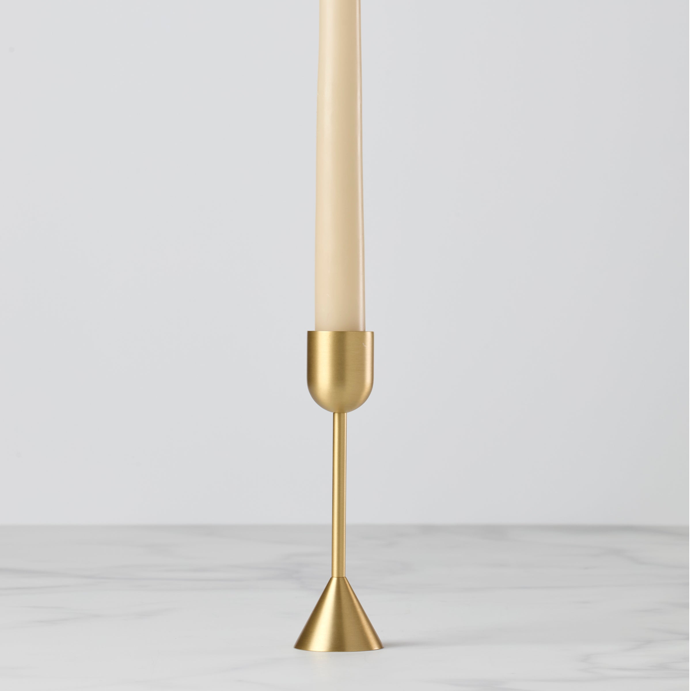 Light Gold Tall Taper Candle Holder