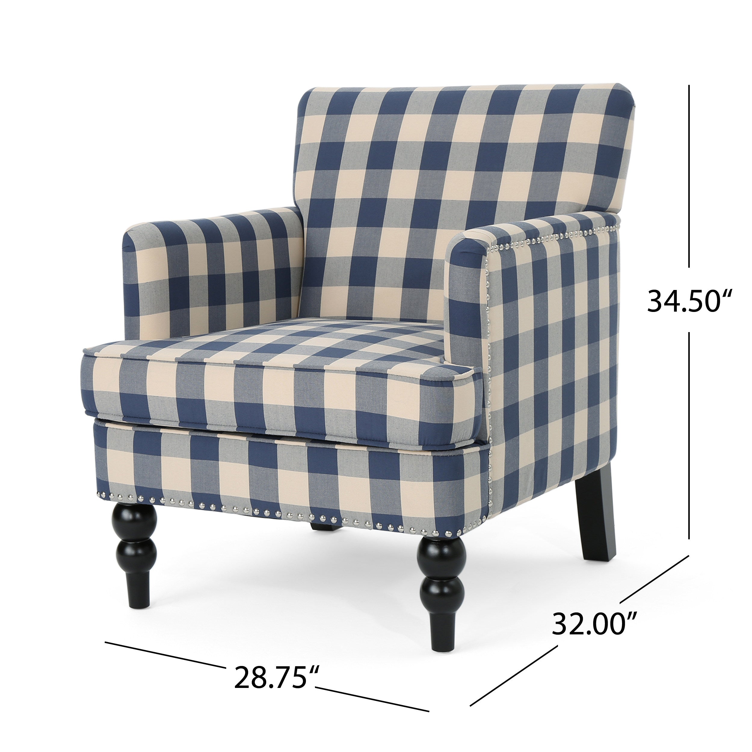 Eve Tufted Fabric Club Chair